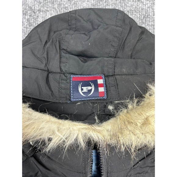 Phat Farm Vintage Black Hooded Fur Trimmed Parka Jacket‎ Toddler Boys 12-18 Mo - Picture 6 of 10
